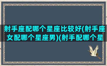 射手座配哪个星座比较好(射手座女配哪个星座男)(射手配哪个星座配对)