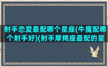 射手恋爱最配哪个星座(牛魔配哪个射手好)(射手摩羯座最配的星座)