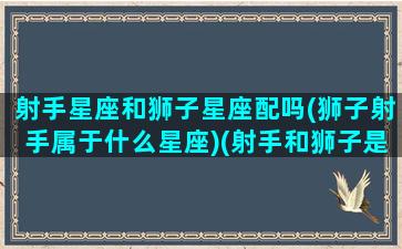 射手星座和狮子星座配吗(狮子射手属于什么星座)(射手和狮子是什么星座)