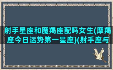 射手星座和魔羯座配吗女生(摩羯座今日运势第一星座)(射手座与摩羯座配对指数)