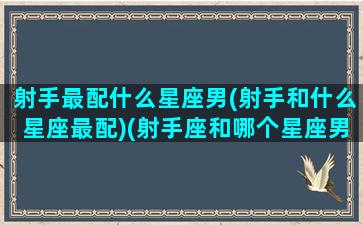 射手最配什么星座男(射手和什么星座最配)(射手座和哪个星座男最配)