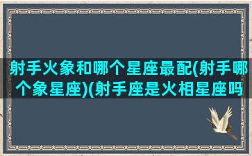 射手火象和哪个星座最配(射手哪个象星座)(射手座是火相星座吗)