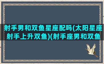 射手男和双鱼星座配吗(太阳星座射手上升双鱼)(射手座男和双鱼座男配不配)