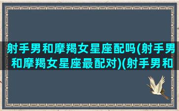 射手男和摩羯女星座配吗(射手男和摩羯女星座最配对)(射手男和摩羯女座配不配)