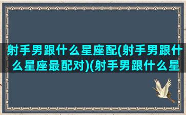 射手男跟什么星座配(射手男跟什么星座最配对)(射手男跟什么星座匹配)