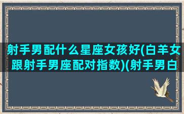 射手男配什么星座女孩好(白羊女跟射手男座配对指数)(射手男白羊女配不配)