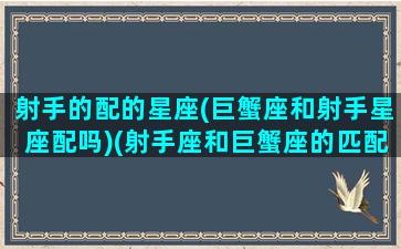 射手的配的星座(巨蟹座和射手星座配吗)(射手座和巨蟹座的匹配值是多少)