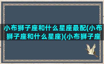 小布狮子座和什么星座最配(小布狮子座和什么星座)(小布狮子座的守护神是谁)