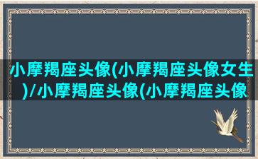 小摩羯座头像(小摩羯座头像女生)/小摩羯座头像(小摩羯座头像女生)-我的网站