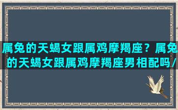 属兔的天蝎女跟属鸡摩羯座？属兔的天蝎女跟属鸡摩羯座男相配吗/属兔的天蝎女跟属鸡摩羯座？属兔的天蝎女跟属鸡摩羯座男相配吗-我的网站