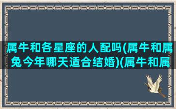 属牛和各星座的人配吗(属牛和属兔今年哪天适合结婚)(属牛和属牛的婚姻配吗财运怎么样)