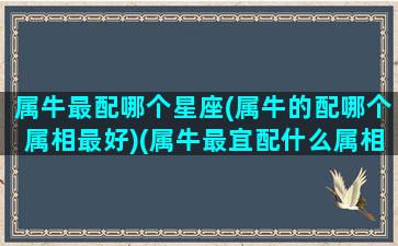 属牛最配哪个星座(属牛的配哪个属相最好)(属牛最宜配什么属相)