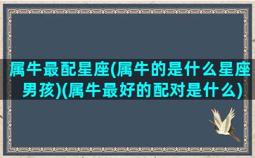 属牛最配星座(属牛的是什么星座男孩)(属牛最好的配对是什么)