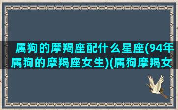 属狗的摩羯座配什么星座(94年属狗的摩羯座女生)(属狗摩羯女一生的婚姻)