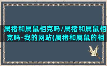 属猪和属鼠相克吗/属猪和属鼠相克吗-我的网站(属猪和属鼠的相克是真的吗)