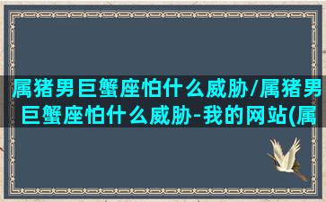 属猪男巨蟹座怕什么威胁/属猪男巨蟹座怕什么威胁-我的网站(属猪巨蟹男花心吗)