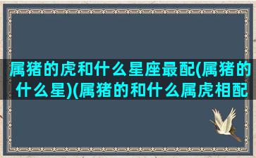 属猪的虎和什么星座最配(属猪的什么星)(属猪的和什么属虎相配吗)