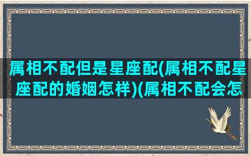 属相不配但是星座配(属相不配星座配的婚姻怎样)(属相不配会怎样)