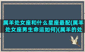 属羊处女座和什么星座最配(属羊处女座男生命运如何)(属羊的处女座男)