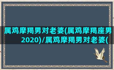 属鸡摩羯男对老婆(属鸡摩羯座男2020)/属鸡摩羯男对老婆(属鸡摩羯座男2020)-我的网站