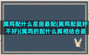 属鸡配什么星座最配(属鸡配鼠好不好)(属鸡的配什么属相结合最好)