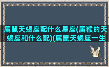 属鼠天蝎座配什么星座(属猴的天蝎座和什么配)(属鼠天蝎座一生的命运)