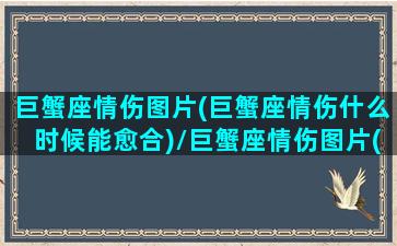 巨蟹座情伤图片(巨蟹座情伤什么时候能愈合)/巨蟹座情伤图片(巨蟹座情伤什么时候能愈合)-我的网站