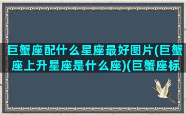 巨蟹座配什么星座最好图片(巨蟹座上升星座是什么座)(巨蟹座标配什么座)