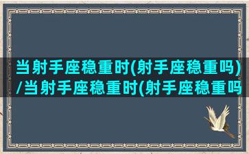 当射手座稳重时(射手座稳重吗)/当射手座稳重时(射手座稳重吗)-我的网站