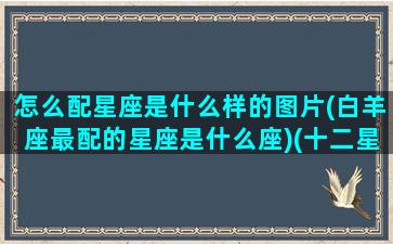 怎么配星座是什么样的图片(白羊座最配的星座是什么座)(十二星座白羊座配什么星座)