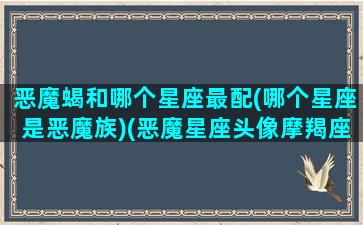 恶魔蝎和哪个星座最配(哪个星座是恶魔族)(恶魔星座头像摩羯座)