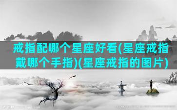 戒指配哪个星座好看(星座戒指戴哪个手指)(星座戒指的图片)