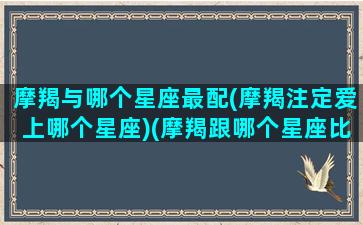 摩羯与哪个星座最配(摩羯注定爱上哪个星座)(摩羯跟哪个星座比较搭配)