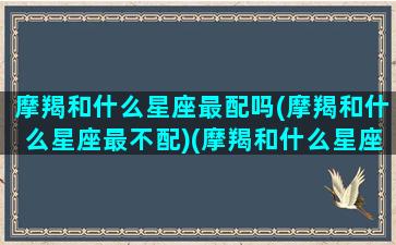 摩羯和什么星座最配吗(摩羯和什么星座最不配)(摩羯和什么星座比较配)