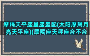 摩羯天平座星座最配(太阳摩羯月亮天平座)(摩羯座天秤座合不合)