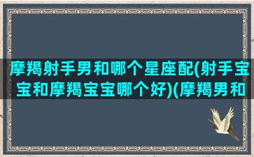 摩羯射手男和哪个星座配(射手宝宝和摩羯宝宝哪个好)(摩羯男和射手女的故事)