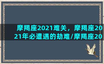 摩羯座2021难关，摩羯座2021年必遭遇的劫难/摩羯座2021难关，摩羯座2021年必遭遇的劫难-我的网站