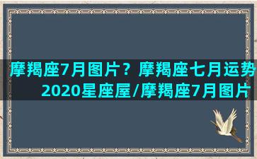 摩羯座7月图片？摩羯座七月运势2020星座屋/摩羯座7月图片？摩羯座七月运势2020星座屋-我的网站