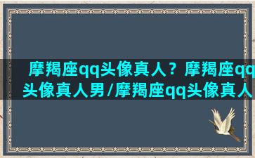 摩羯座qq头像真人？摩羯座qq头像真人男/摩羯座qq头像真人？摩羯座qq头像真人男-我的网站