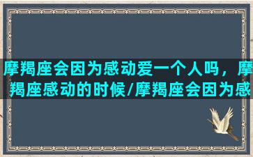 摩羯座会因为感动爱一个人吗，摩羯座感动的时候/摩羯座会因为感动爱一个人吗，摩羯座感动的时候-我的网站