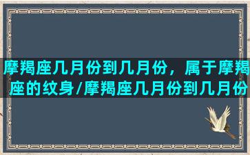 摩羯座几月份到几月份，属于摩羯座的纹身/摩羯座几月份到几月份，属于摩羯座的纹身-我的网站