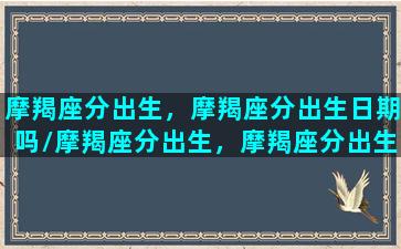 摩羯座分出生，摩羯座分出生日期吗/摩羯座分出生，摩羯座分出生日期吗-我的网站