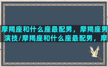 摩羯座和什么座最配男，摩羯座男演技/摩羯座和什么座最配男，摩羯座男演技-我的网站