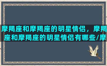 摩羯座和摩羯座的明星情侣，摩羯座和摩羯座的明星情侣有哪些/摩羯座和摩羯座的明星情侣，摩羯座和摩羯座的明星情侣有哪些-我的网站