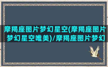 摩羯座图片梦幻星空(摩羯座图片梦幻星空唯美)/摩羯座图片梦幻星空(摩羯座图片梦幻星空唯美)-我的网站