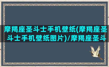 摩羯座圣斗士手机壁纸(摩羯座圣斗士手机壁纸图片)/摩羯座圣斗士手机壁纸(摩羯座圣斗士手机壁纸图片)-我的网站