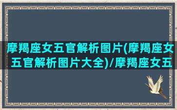 摩羯座女五官解析图片(摩羯座女五官解析图片大全)/摩羯座女五官解析图片(摩羯座女五官解析图片大全)-我的网站