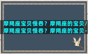 摩羯座宝贝慢吞？摩羯座的宝贝/摩羯座宝贝慢吞？摩羯座的宝贝-我的网站