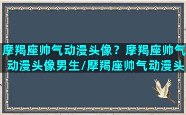 摩羯座帅气动漫头像？摩羯座帅气动漫头像男生/摩羯座帅气动漫头像？摩羯座帅气动漫头像男生-我的网站