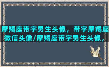 摩羯座带字男生头像，带字摩羯座微信头像/摩羯座带字男生头像，带字摩羯座微信头像-我的网站